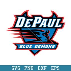 DePaul Blue Demons Logo Svg, DePaul Blue Demons Svg, NCAA Svg, Png Dxf Eps Digital File