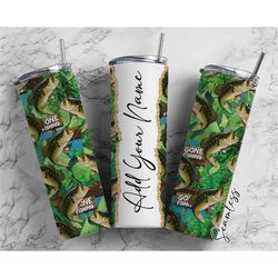 Gone Fishing Add Your Own Name, 20oz Sublimation Tumbler Designs, Skinny Tumbler Wraps Template - 70 PATTERN
