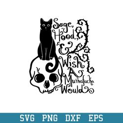 Black Cat On Skull Halloween Svg, Halloween Svg, Png Dxf Eps Digital File