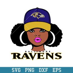 Baltimore Ravens Girl Svg, Baltimore Ravens Svg, NFL Svg, Png Dxf Eps Digital File