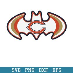 Batman Chicago bears Logo Svg, Chicago Bears Svg, NFL Svg, Png Dxf Eps Digital File
