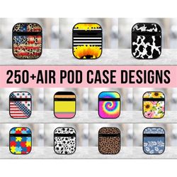 250 Air Pod Case Sublimation Design Mega Bundle, Airpod Case Temaplte, Sublimation Air Pod  Blanks Designs, Digital Down