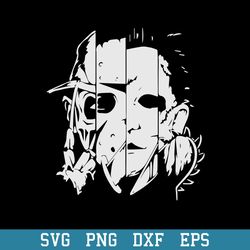 Freddy Jason Michael Myers and Leather face Svg, Horror Friends Svg, Halloween Svg, Png Dxf Eps Digital File