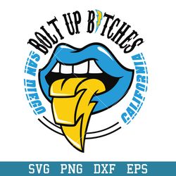 Bolt Bitches Los Angeles Chargers Svg, Los Angeles Chargers Svg, NFL Svg, Png Dxf Eps Digital File