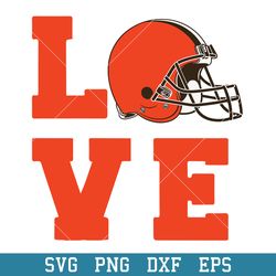 Cleveland Browns Love Svg, Cleveland Browns Svg, NFL Svg, Png Dxf Eps Digital File (2)
