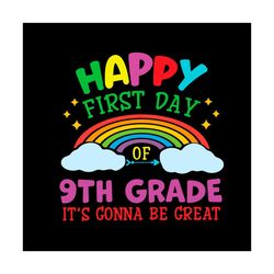 Back To School Svg Happy 9th Grade It's Gonna Be Great Vector, Crew Svg Diy Craft Svg File For Cricut