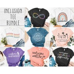 Inclusion matters SVG Bundle - Neurodiversity bundle - Autism shirt SVG for Cricut - Inclusion shirt SVG bundle - Digita