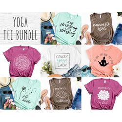 Yoga SVG Bundle - Namaste shirt SVG for Cricut - Good vibes Tee SVG bundle - Digital Download