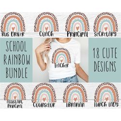 School rainbow SVG bundle design - Teacher Bundle SVG file for Cricut - School job SVG bundle - Rainbow Digital Download