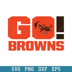 Go Cleveland Browns Svg, Cleveland Browns Svg, NFL Svg, Png Dxf Eps Digital File