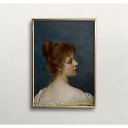 Woman Portrait | Vintage Wall Art | Moody Portrait | Antique Wall Decor | Italian Woman Portrait | Digital DOWNLOAD | PR