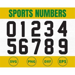 Sport numbers svg, new athletic M54 typeface jersey numbers svg, football numbers svg, numbers svg, baseball letters svg