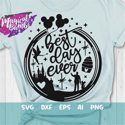 Best Day Ever Svg, Mouse Ears Svg, Family Trip Svg, Fairy Castle Svg, Mouse Balloons Svg, Fairy Sparkle Svg, Dxf, Png