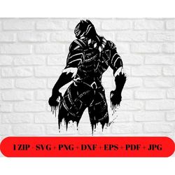 Black Panther SVG PNG JPG | Wakanda Forever dxf eps pdf | Silhouette Cut File | Cut Friendly Marvel mcu Instant Digital