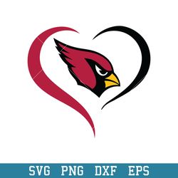 Heart Arizona Cardinals Baseball Svg, Arizona Cardinals Svg, NFL Svg, Png Dxf Eps Digital File