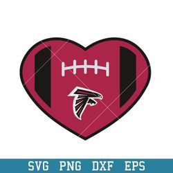 Heart Atlanta Falcons Svg, Atlanta Falcons Svg, NFL Svg, Png Dxf Eps Digital File