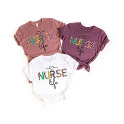 Nurse Shirt, Leopard Print Nurse Life, Nurse Life T-Shirt, Registered Nurse Shirts, Nursing School Shirt, Leopard Print