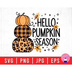 Hello Pumpkin Season, Why Hello There Fall, It's Fall, Trio Pumpkin, Cozy Season Svg Png Eps Jpg Files For DIY T-shirt,