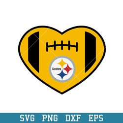 Heart Pittsburgh Steelers Logo Svg, Pittsburgh Steelers Svg, NFl Svg, Png Dxf Eps Digital File