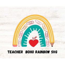 Teacher Rainbow svg, teacher rainbow png SVG, Teacher Life svg,Teacher Love Inspire, Teacher Cutfiles for cricut, svg,pn