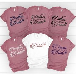 Bridal Family Shirt, Bride - Groom Family Squad Shirt, Bride Shirt, Groom Gift, Bridal Gift, Wedding Gift, Bridal Party