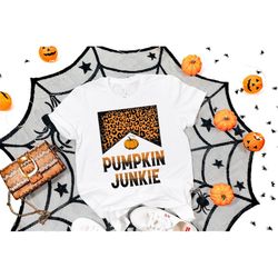 Pumpkin Junkie Leopard Print Shirt,2022 Pumpkin Season Shirt,2022 Happy Halloween Shirt,Trick Or Treat Autumn Shirt,Spoo