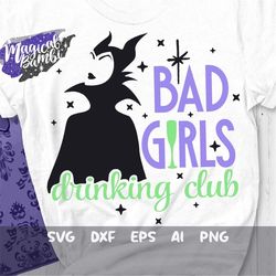 Bad Girls Drinking Club SVG, Wicked Wasted Svg, Chillin Villain Svg, Perfectly Wicked Svg, Drink Party Svg, Mouse Ears S