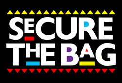 Secure The Bag SVG, Silhouette Cut File, Cut file SVG, PNG, EPS, DXF, Instant Download