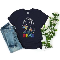 Papa Bear Autism Shirt, Papa Bear, Autism Dad Shirt, Neurodiversity Shirt, Autism Awareness Shirt, Autistic Pride Shirt,