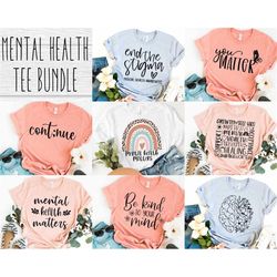 Mental health SVG Bundle - Counselor tee bundle - Mental health shirt SVG for Cricut - You matter shirt SVG bundle - Dig