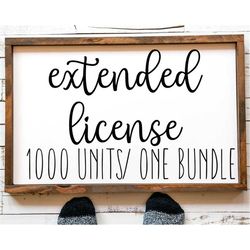 Extended commercial license 1000 units of One SVG design bundle - 1000 of each design