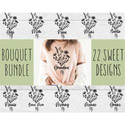 Mom and Grandma wildflower SVG bundle design - Mama Bundle SVG file for Cricut - Mother's Day SVG bundle - Mothers Day D