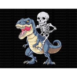 Halloween Dinosaur  PNG, Halloween Png, Skeleton Riding Png, Scary Dinosaur, Trick Or Treat Png, Halloween Shirt, Spooky
