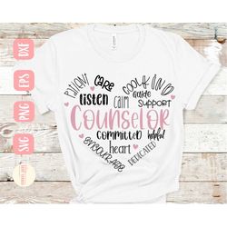 Heart of a Counselor svg, Counselor svg, Heart svg, Shirt, Heart svg, School counselor svg, SVG,PNG, EPS, Dxf, Instant D