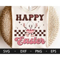 Happy Easter svg, Easter Shirt, Funny Easter, Retro Egg svg, Kid Easter, Shirt Design, dxf, png, eps, svg files for cric
