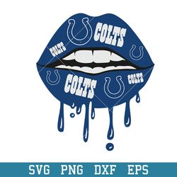 Indianapolis Colts Lips Svg, Indianapolis Colts Svg, NFL Svg, Png Dxf Eps Digital File