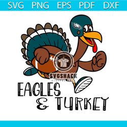 Eagles and Turkey Svg, Sport Svg, Philadelphia Eagles Turkey Football Team Svg