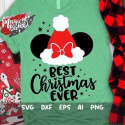 Best Christmas Ever SVG, Santa Mouse Svg, Christmas Svg, Christmas Trip, Christmas Vacation, Christmas Mouse Svg, Mouse