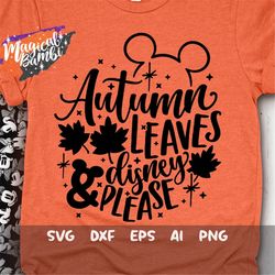 Autumn Leaves Svg, Mouse Pumpkin Svg, Mouse Ears Svg, Thankful Grateful Svg, Fall Svg, Thanksgiving Svg, Dxf, Png,