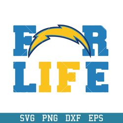 Los Angeles Chargers For Life svg, Los Angeles Chargers Svg, NFL Svg, Png Dxf Eps Digital File