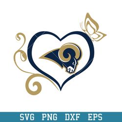 Los Angeles Rams Heart Logo Svg, Los Angeles Rams Svg, NFL Svg, Png Dxf Eps Digital File