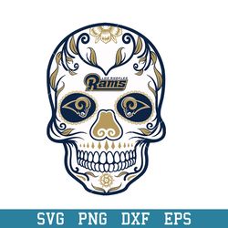 Los Angeles Rams Skull Svg, Los Angeles Rams Svg, NFL Svg, Png Dxf Eps Digital File