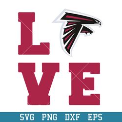 Love Atlanta Falcons Svg. Atlanta Falcons Svg, NFL Svg, Png Dxf Eps Digital File