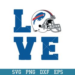 Love Buffalo Bills Svg, Buffalo Bills Svg, NFL Svg, Png Dxf Eps Digital File