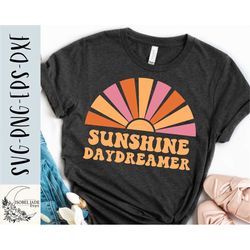 Sunshine daydreamer SVG design - Sun rays SVG file for Cricut - Hippie SVG - Retro svg - Hippie Cut file
