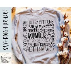 Winter SVG design - Winter Subway SVG file for Cricut -  Holiday sweater SVG - Christmas - Snowman Digital Download
