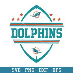 Miami Dolphins Monogram Logo Svg, Miami Dolphins Svg, NFL Svg, Png Dxf Eps Digital File