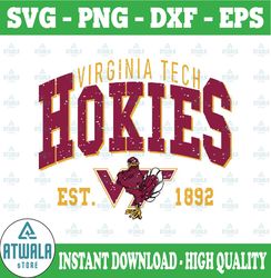 Vintage 90's Virginia Tech Hokies Svg, Virginia Tech Svg, Vintage Style University Of Virginia Tech Svg, NCAA Svg, NCAA