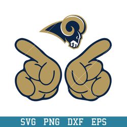 Mickey Hand Los Angeles Rams Svg, Los Angeles Rams Svg, NFL Svg, Png Dxf Eps Digital File