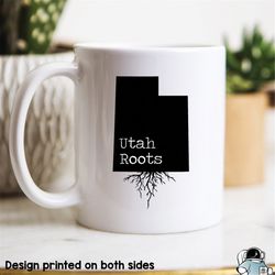 Utah Roots Coffee Mug  State Map UT Gift